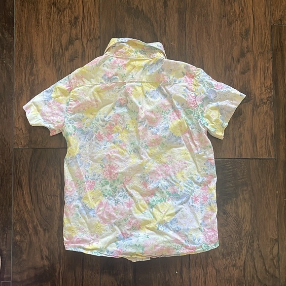 Janie and Jack Multicolor Floral Button-Down Shirt SZ 5 - Picture 3 of 3